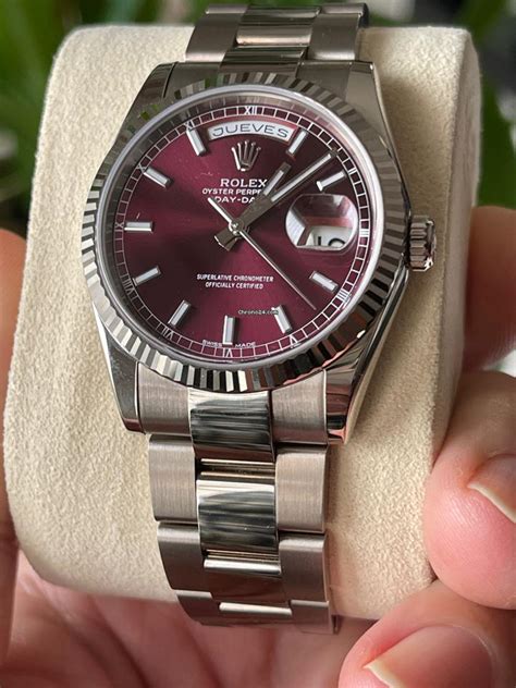 Rolex cherry red dial 36